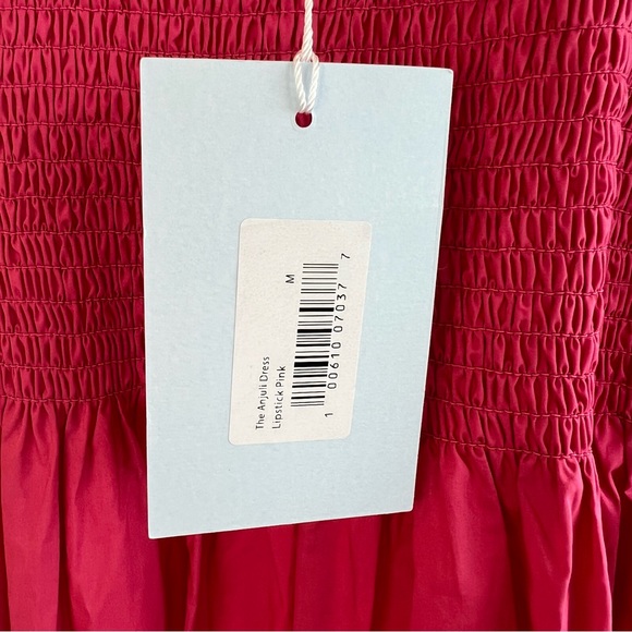 Hill House The Anjuli Nap Cotton Maxi Dress Lipstick Pink Casual Coastal Chic - Picture 4 of 5